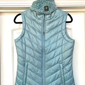 Columbia Women's Omni-Heat Insulated Vest with Fleece Headring Light Blue Size S